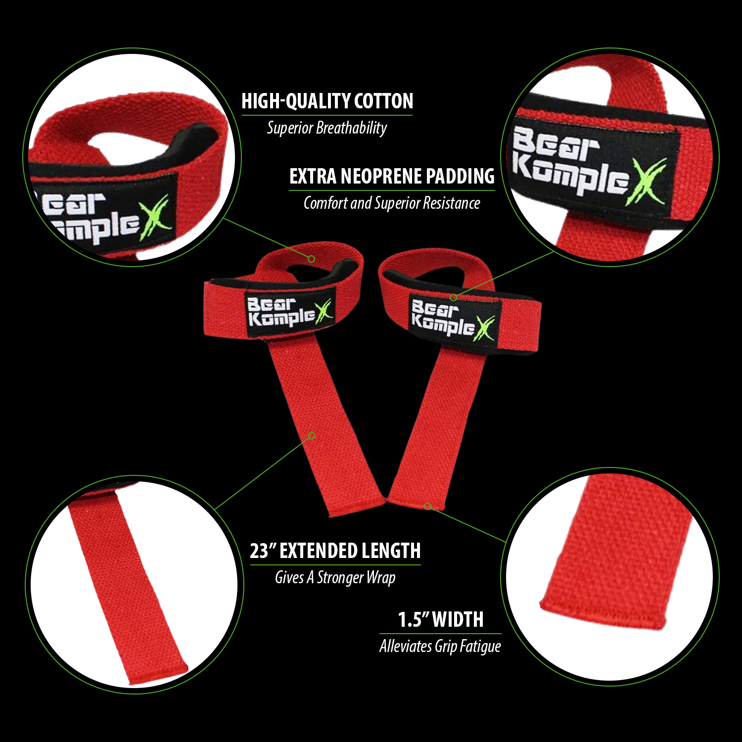 Bear KompleX Lifting Straps (Pair)