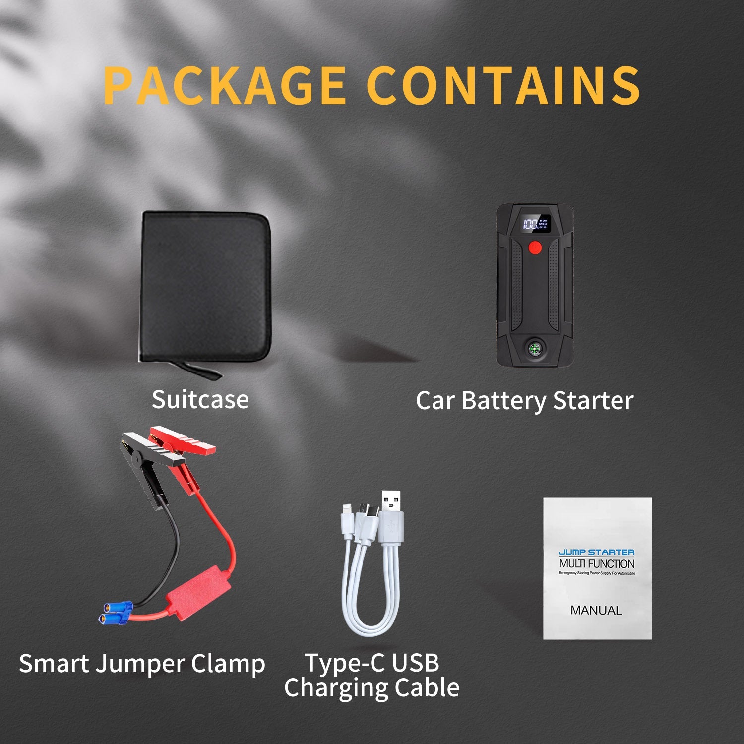 Large Capacity LCD Screen Car Emergency Start Power Supply