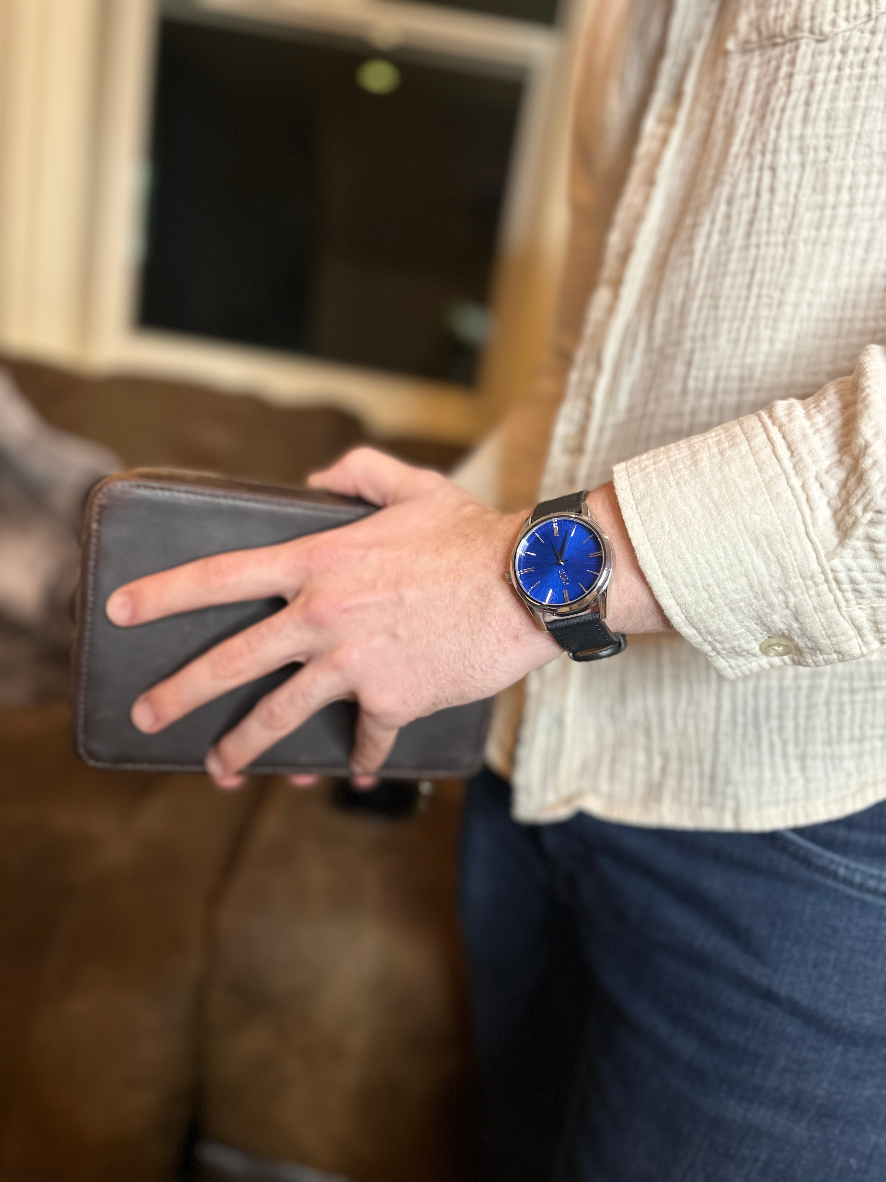 Blue Sunburst Watch